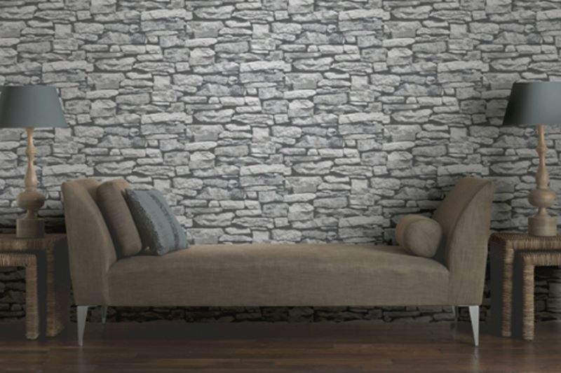ColourDrive-Polyvinyl Chloride Faux Stone Veneer House Wall Wallpaper Design for Master Bedroom